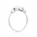 Серебряное кольцо «Сердце» с керамикой (SR2897-W-R/12)