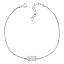 Серебряный браслет с жадеитом (SL00031-B/12/7953)