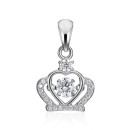 Серебряная подвеска Корона с фианитами (SP00427-P/12/1)
