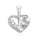 Серебряная подвеска Love с фианитами (SP00502-P/12/1)