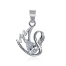 Серебряная подвеска с фианитами (SP00989-P/12/1)