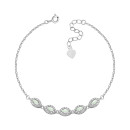 Серебряный браслет с зеленым кварцем и фианитами (SZDB05651 кв.з.)