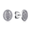 Серебряные пусеты с фианитами SZDE00351-E/12/1