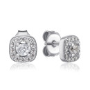 Серебряные пусеты с фианитами SZDE00376-E/12/1