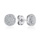 Серебряные пусеты с фианитами SZDE00423-E/12/1
