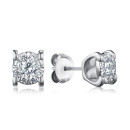 Серебряные серьги с фианитами SZDE01046-E/12/1