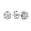 Серебряные пусеты с фианитами SZDE01084-E/12/1