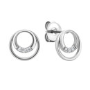 Серебряные серьги-пуссеты с фианитами (SZDE03593)