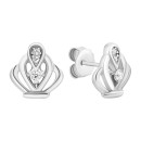 Серебряные серьги-пуссеты с фианитами (SZDE05949)