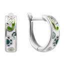Серебряные серьги с эмалью (SZDE14644)