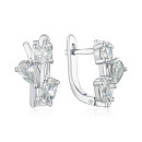 Серебряные серьги с фианитами SZDE15078-E/12/1