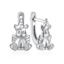 Серебряные серьги с фианитами SZDE15091-E/12/1