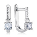 Серебряные серьги с фианитами SZDE15097-E/12/1