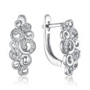 Серебряные серьги с фианитами SZDE15102-E/12/1