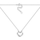 Серебряное колье Сердце с фианитами (SZDN01561)