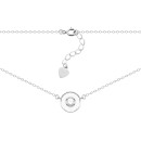 Серебряное колье с фианитом  (SZDN15564)