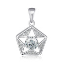 Серебряная подвеска Звезда с фианитами SZDP01814-P/12/1