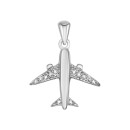 Серебряная подвеска Самолет с фианитами (SZDP03790)