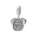 Серебряная бусина шарм Лучший друг (SZDP04618)