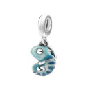 Серебряная бусина шарм с эмалью (SZDP04727)