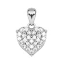 Серебряная подвеска Сердце с фианитами (SZDP08520)