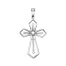 Серебряный крестик с фианитами (SZDP10402)