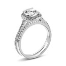 Серебряное двойное кольцо с фианитами (SZDR00144)