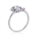 Серебряное кольцо Собачка с фианитами и эмалью (SZDR07820-R/12/4765)