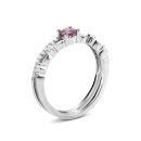 Серебряное кольцо с аметистом и фианитами (SZDR92153-1)