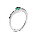 Серебряное кольцо с зеленым агатом (SZDR92160-3-1)