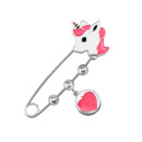 Серебряная булавка Единорог с эмалью (SZDX00284)