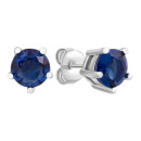 Серебряные пуссеты с фианитами (SZSE07049 сер)