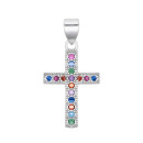 Серебряный крестик с фианитами (SZSE08370 під)