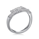 Серебряное кольцо с фианитами  TA03989-R/12/1