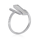Серебряное кольцо с перламутром и фианитами TA06681-R/12/1090