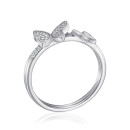 Серебряное кольцо с фианитами и перламутром TA06902-R/12/1090