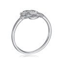 Серебряное кольцо с фианитами  TA07182-R/12/1