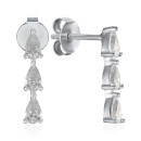 Серебряные серьги с фианитами TE-1487-S-E/12/1