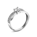 Серебряное кольцо с фианитами (TMS-4-R)