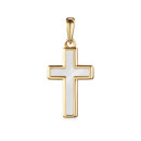 Серебряный крестик с перламутром TP-1851-GOLD-P/20/1101