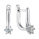 Серебряные серьги с фианитом B02030-E/12/1