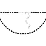 Серебряное колье с ониксом (FN3087)