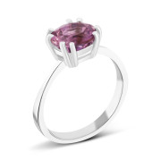 Серебряное кольцо с аметистом (222/ам к род)