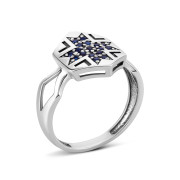 Серебряное кольцо с фианитами (81152с*)