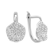Серебряные серьги с фианитами (92-0039б)