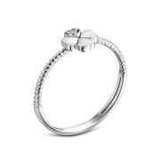 Серебряное кольцо с фианитом (ЛК-0305р)