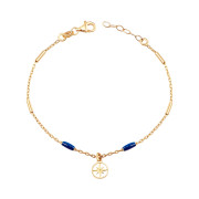 Серебряный браслет Звезда с эмалью BRT_10969-B/20/570