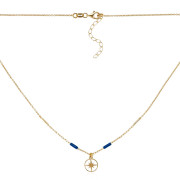 Серебряное колье Звезда с эмалью CLT_11933-K/20/570