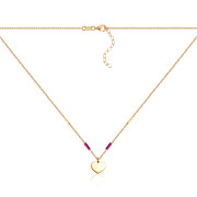 Серебряное колье Сердце с эмалью CLT_11935-K/20/2758