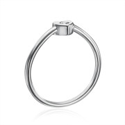 Серебряное кольцо Сердце с фианитом (GR02645A-R/12/1)